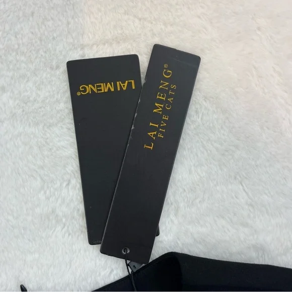 Lai Meng Five Cats Embroidered Floral Folk art Mini Dress Black Size XL NWT - Picture 10 of 14